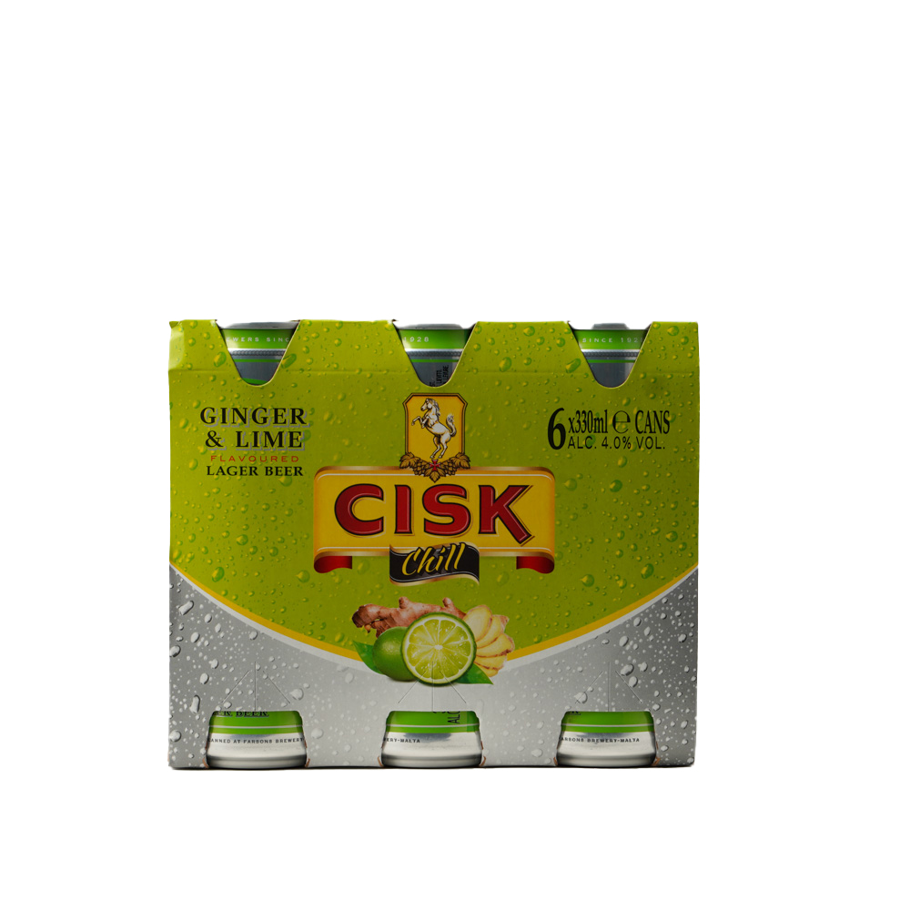 Cisk Chill Ginger & Lime 6 pack cans 33cl